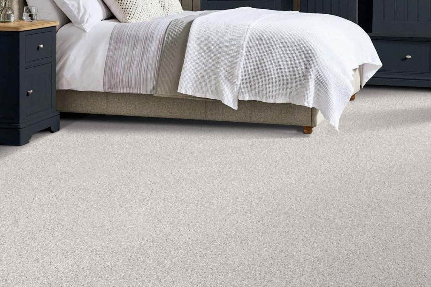 beige carpets in a cozy bedroom