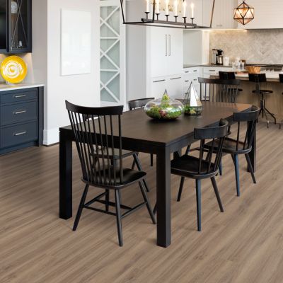 waterproof wood look vinyl floors in a kitchen from The Floor Trader in Mississauga