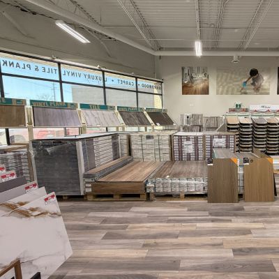 The Floor Trader of Mississauga showroom interior flooring displays